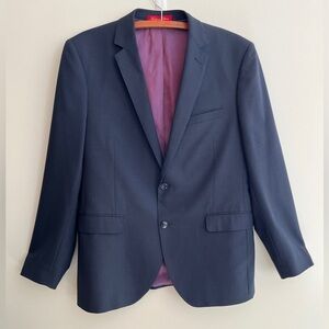 ENGLISH LAUNDRY Ronaldo Classic Collection Super 100's Wool Navy Blue Blazer 42R